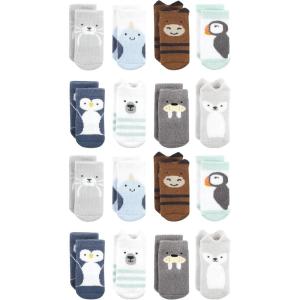 imageHudson Baby Unisex Cotton Rich Baby Terry Socks 16PackArctic Animals