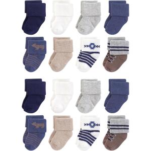 imageHudson Baby Unisex Cotton Rich Baby Terry Socks 16PackBear