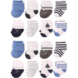 imageHudson Baby Unisex Cotton Rich Baby Terry Socks 16PackBlue Nautical