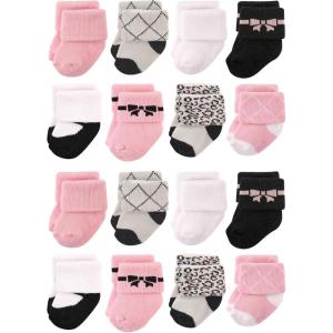 imageHudson Baby Unisex Cotton Rich Baby Terry Socks 16PackBows