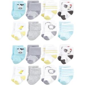 imageHudson Baby Unisex Cotton Rich Baby Terry Socks 16PackFarm