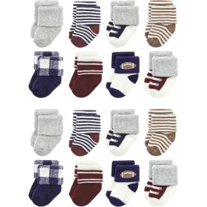 imageHudson Baby Unisex Cotton Rich Baby Terry Socks 16PackFootball