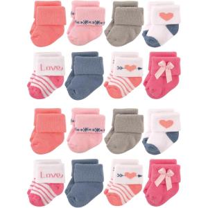 imageHudson Baby Unisex Cotton Rich Baby Terry Socks 16PackLove