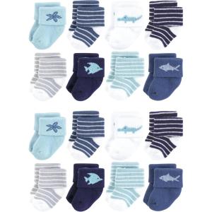 imageHudson Baby Unisex Cotton Rich Baby Terry Socks 16PackOcean Friends
