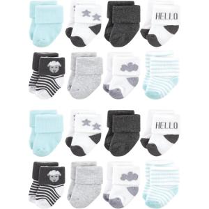 imageHudson Baby Unisex Cotton Rich Baby Terry Socks 16PackSheep