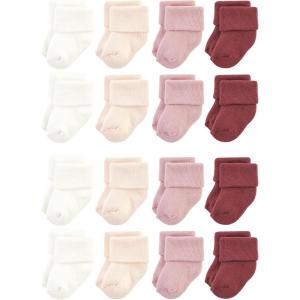 imageHudson Baby Unisex Cotton Rich Baby Terry Socks 16PackSolid Blush Pink