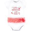 imageHudson Baby Unisex Baby Cotton BodysuitsLife is Sweeter Tutu