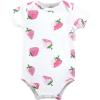 imageHudson Baby Unisex Baby Cotton BodysuitsPink Strawberry