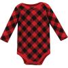imageHudson Baby unisexbaby Thermal Long Sleeve BodysuitsBuffalo Plaid Leopard