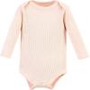 imageHudson Baby unisexbaby Thermal Long Sleeve BodysuitsSoft Pink Sage Rose