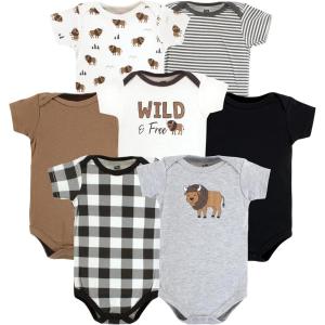 imageHudson Baby Unisex Baby Cotton Bodysuits 7packWild Buffalo