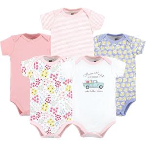 imageHudson Baby Unisex Baby Cotton BodysuitsFlower Market