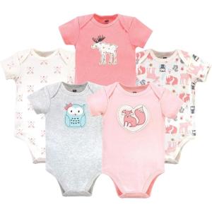 imageHudson Baby Unisex Baby Cotton BodysuitsForest Girl