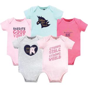 imageHudson Baby Unisex Baby Cotton BodysuitsGood Vibes