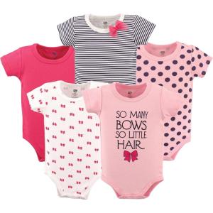 imageHudson Baby Unisex Baby Cotton BodysuitsSo Many Bows
