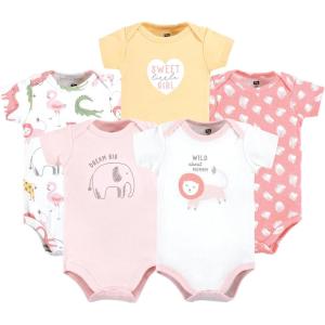 imageHudson Baby Unisex Baby Cotton BodysuitsSweet Safari