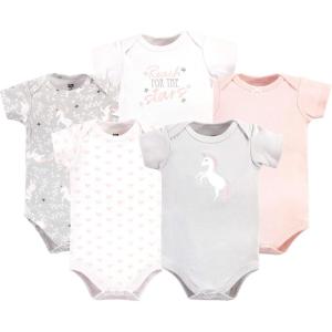 imageHudson Baby Unisex Baby Cotton BodysuitsWhimsical Unicorn