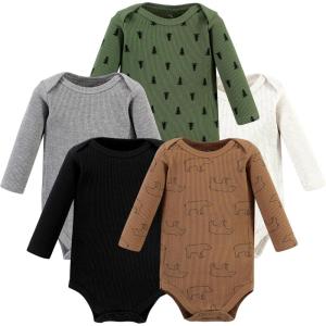 imageHudson Baby unisexbaby Thermal Long Sleeve BodysuitsBear Tree