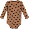imageHudson Baby Baby Girls Cotton LongSleeve Bodysuits 7PackCinnamon Pink Prints