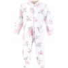 imageHudson Baby Infant Girls Fleece Sleep and Play Basic Pink FloralBasic Pink Floral