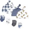 imageHudson Baby Unisex Baby 15Pc Cap and Socks Set Woodland Foxes 06 Months
