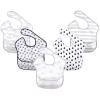 imageHudson Baby Unisex Baby Waterproof Polyester Bibs Tacos BeginnerClouds