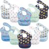 imageHudson Baby Unisex Baby Waterproof Polyester Bibs Tacos BeginnerPizza Snacks
