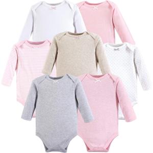imageHudson Baby Baby Girls Cotton LongSleeve Bodysuits 7PackGirl Basic