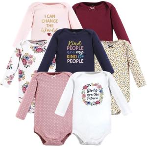 imageHudson Baby Baby Girls Cotton LongSleeve Bodysuits 7PackGirls World