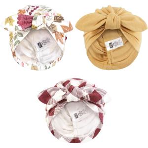 imageHudson Baby Infant Girls Turban Cotton Headwraps 024 MonthsAcorn Botanical