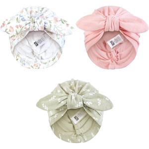 imageHudson Baby Infant Girls Turban Cotton Headwraps 024 MonthsPastel Wildflower