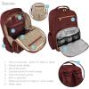 imageHudson Baby Unisex Baby Premium Diaper Bag Backpack and Changing PadBurgundy