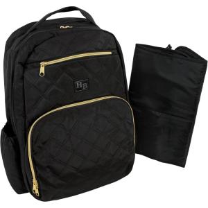 imageHudson Baby Unisex Baby Premium Diaper Bag Backpack and Changing PadBlack