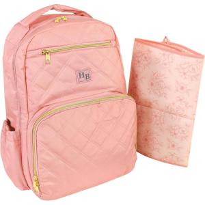 imageHudson Baby Unisex Baby Premium Diaper Bag Backpack and Changing PadBlush