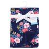 imageHudson Baby Infant Girl Plush Blanket with Furry Binding and Back Fairytale Princess One SizeNavy Bold Floral