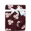imageHudson Baby Unisex Baby Plush Blanket with Furry Binding and Back Construction One SizeBurgundy Floral