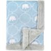 imageHudson Baby Unisex Baby Plush Blanket with Furry Binding and Back Construction One SizeElephant