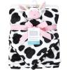 imageHudson Baby Unisex Baby Plush Blanket with Security Blanket Moon Girl One SizeCow