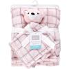 imageHudson Baby Unisex Baby Plush Blanket with Security Blanket Moon Girl One SizePink Bear