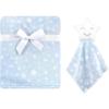 imageHudson Baby Unisex Baby Plush Blanket with Security Blanket Moon Girl One SizeStar Boy