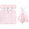 imageHudson Baby Unisex Baby Plush Blanket with Security Blanket Moon Girl One SizeStar Girl