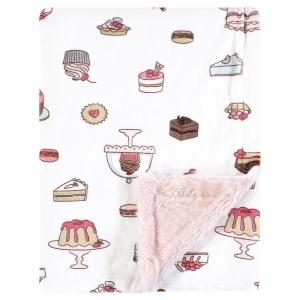 imageHudson Baby Infant Girl Plush Blanket with Furry Binding and Back Fairytale Princess One SizeSweet Bakery