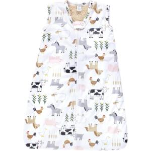 imageHudson Baby Unisex Baby Plush Faux Fur Sleeping Bag Wearable BlanketCute Farm
