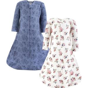imageHudson Baby Unisex Baby Thermal Long Sleeve Sleeping Bag 2pkDusty Rose Floral