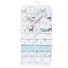 imageLittle Treasure Hudson Baby Cotton Poly Flannel Receiving Blankets Multipack Green Eucalyptus 30x30 inchesBlue Woodland Neutral