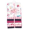 imageLittle Treasure Hudson Baby Cotton Poly Flannel Receiving Blankets Multipack Green Eucalyptus 30x30 inchesPink Butterfly Floral