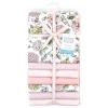 imageLittle Treasure Hudson Baby Cotton Poly Flannel Receiving Blankets Multipack Green Eucalyptus 30x30 inchesPink Vintage Blossom