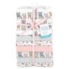 imageLittle Treasure Hudson Baby Cotton Poly Flannel Receiving Blankets Multipack Green Eucalyptus 30x30 inchesPink Wild Forest
