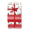 imageLittle Treasure Hudson Baby Cotton Poly Flannel Receiving Blankets Multipack Green Eucalyptus 30x30 inchesRed Christmas Forest