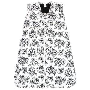 imageHudson Baby Unisex Baby Plush Faux Fur Sleeping Bag Wearable Blanket Hummingbird Garden 612 MonthsBlack Toile